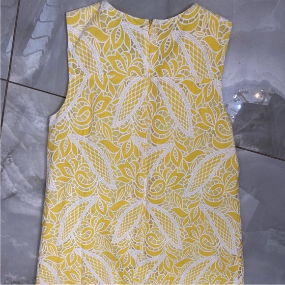LOFT Yellow and White Sleeveless Dress - Picture 1 of 4